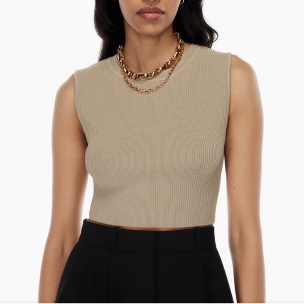 ARITZIA BABATON SCULT KNIT CROP TOP